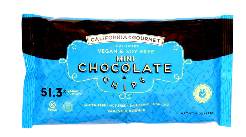California Gourmet Soy free Belgian MINI chocolate chips 51.3% cocoa Multi-pack