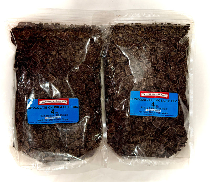 TRIO Chocolate Chunks & Chips FOUR lb. bulk bag