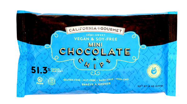 California Gourmet Soy free Belgian MINI chocolate chips 51.3% cocoa Multi-pack