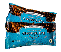 California Gourmet PASSOVER Belgian Soy Free 48%-Cocoa Chocolate Chips - Vegan - Nut-Free Multi-Pack